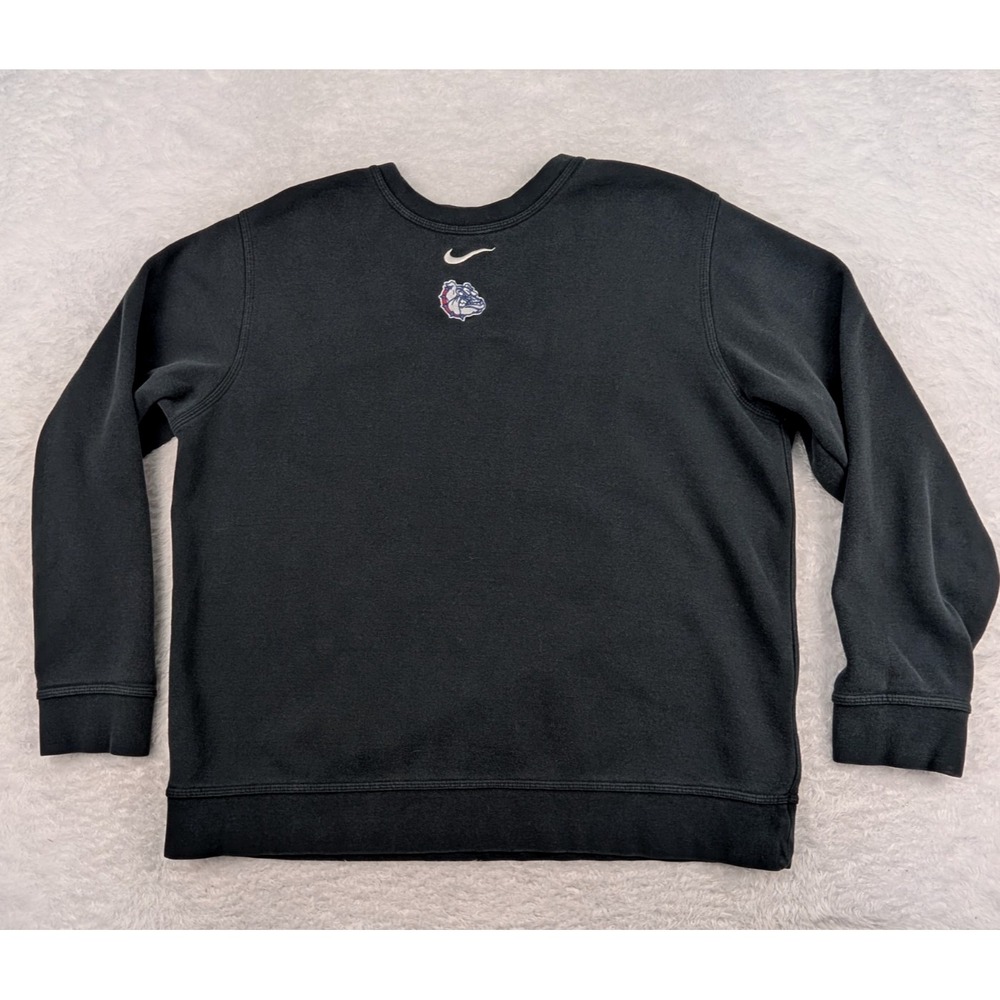 Vtg Nike Gonzaga Bulldogs Sweatshirt Men's Size XL Black Center Swoosh